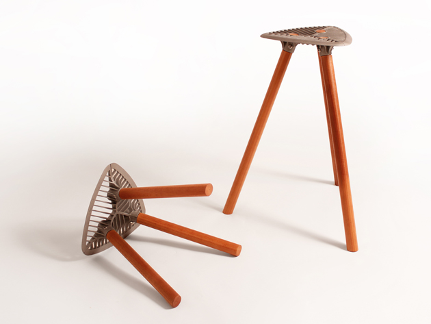 Salvage stool (plain legs) - Designer Tim Wigmore