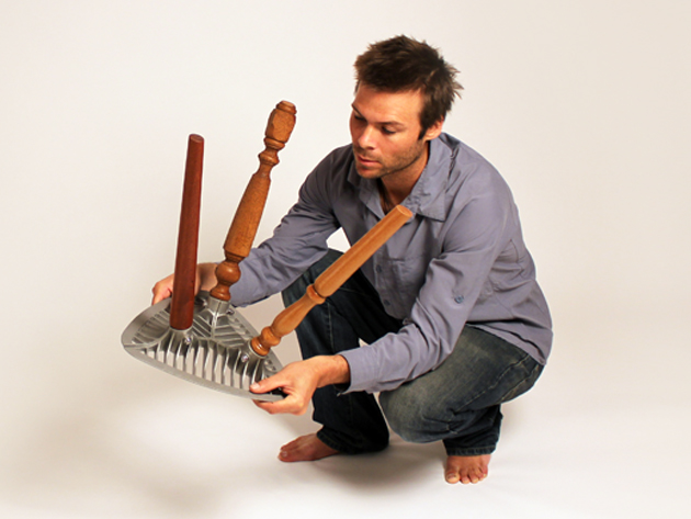 Salvage stool (turned legs) - Designer Tim Wigmore